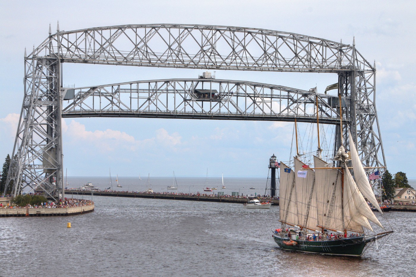 Tall Ship Near Aerial Bridge - Tall Ships Festival Duluth